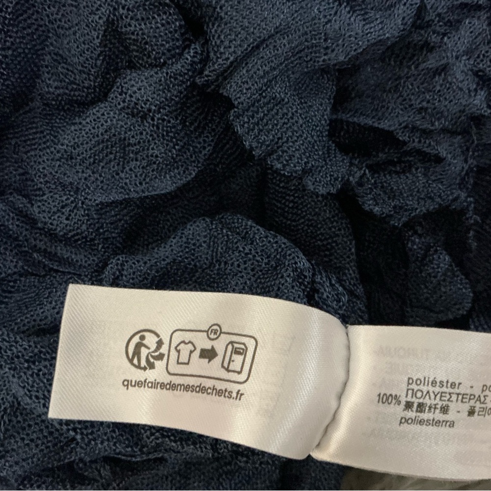 Zara Deep Blue Textured Fabric - Picture 3 of 4